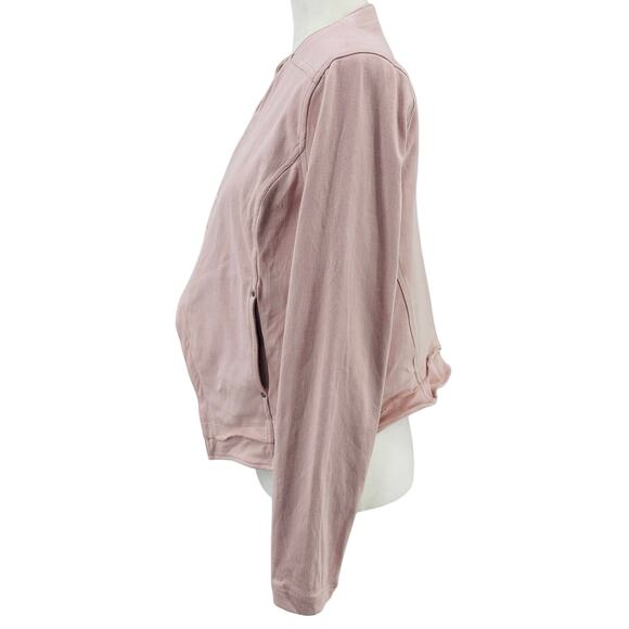 Lysse Blazer Jacket WMNS M Pink Open Front Stretch Twill Long Sleeve Hand Pocket - Picture 5 of 11